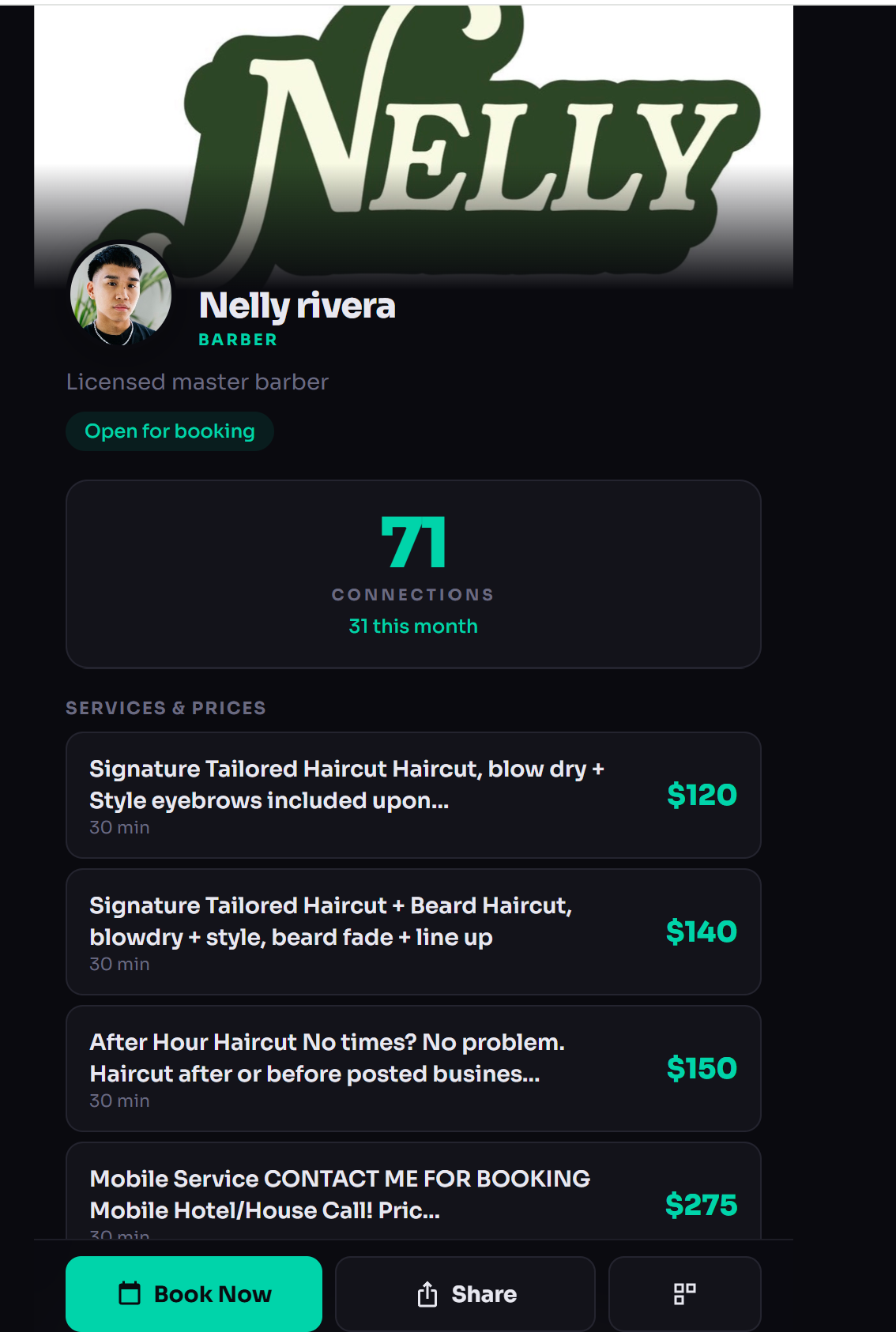 Nelly Rivera - Barber