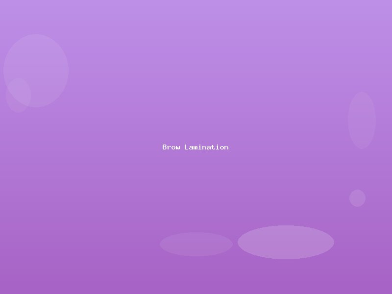 Brow Lamination